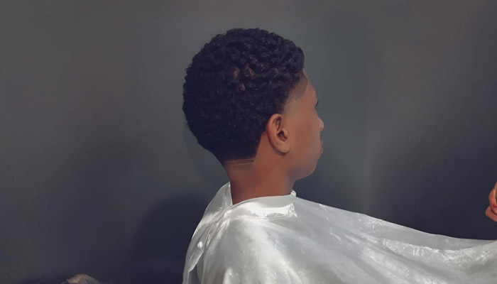 Trimmed Afro Style with a Clean Low Tape