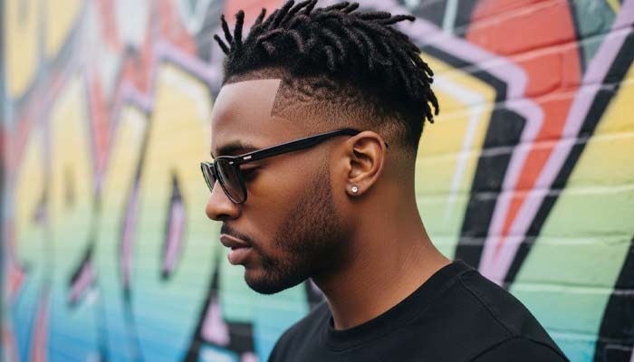 8.Neat Taper Fade with Twisted Locs